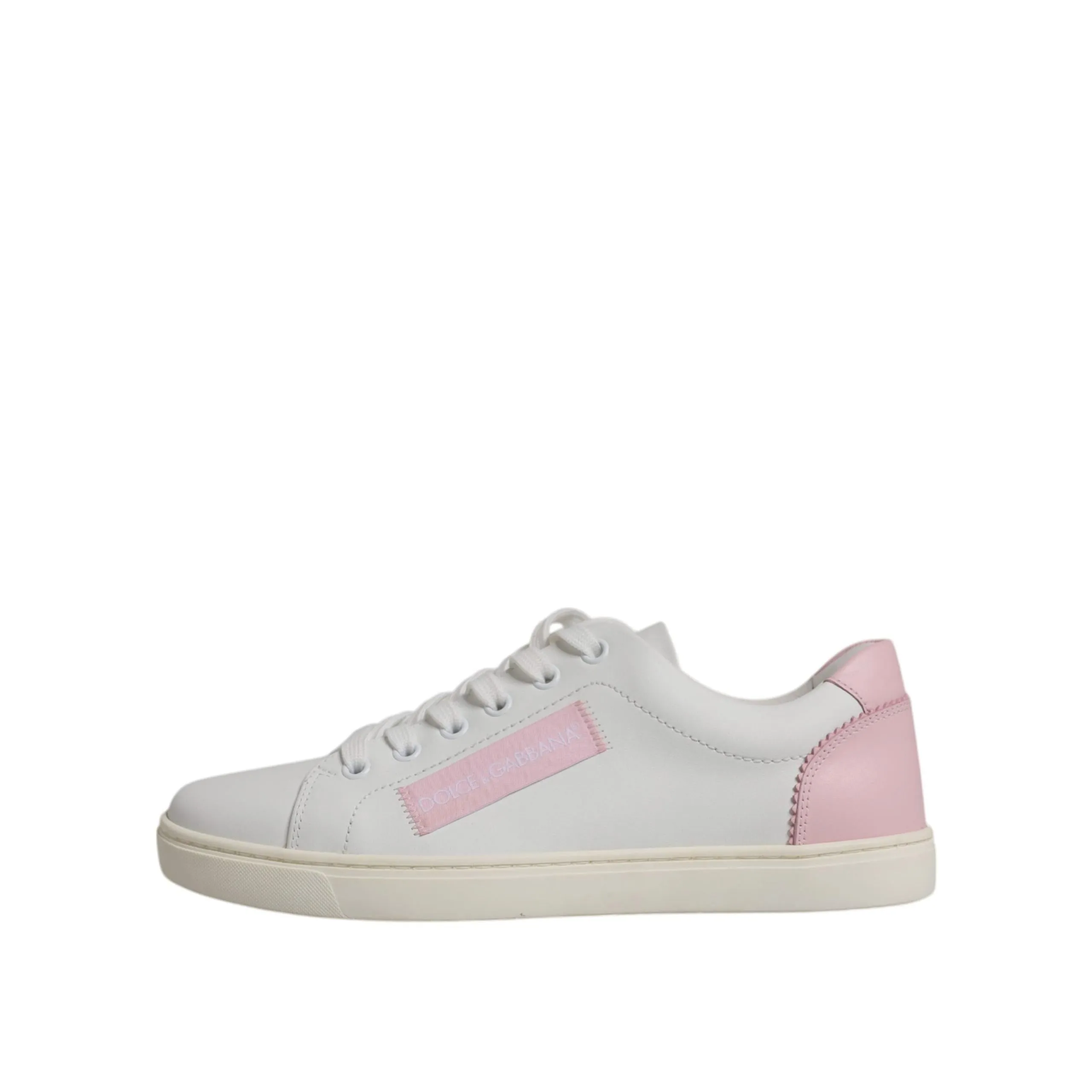 Dolce & Gabbana White Classic Calf Leather Sneakers Shoes