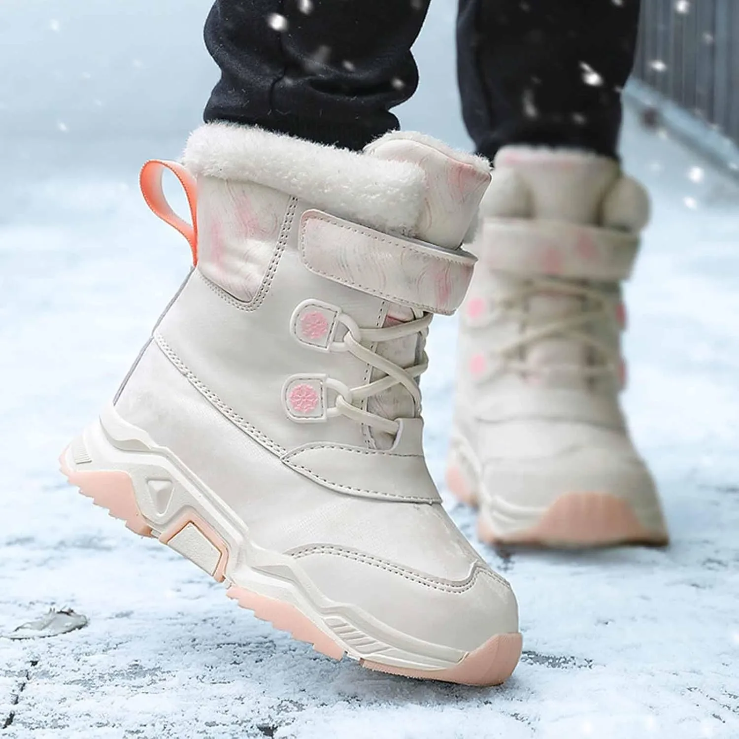 Fashion Big Kids Winter Water Proof Flat Keep Warm Snow Boots Comfortable Mid Boots Shoes Shoes Girls Shoeclub21 Boots