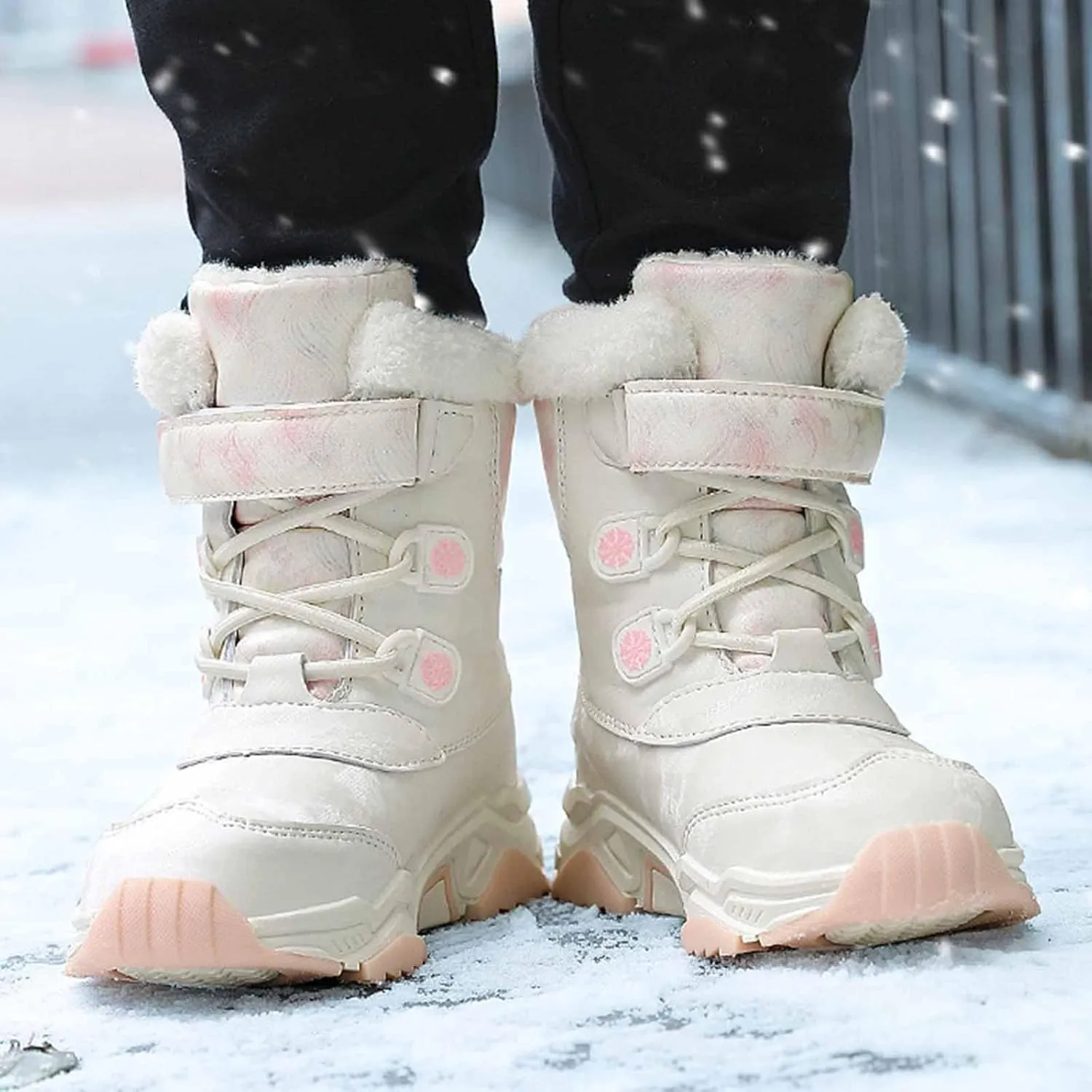 Fashion Big Kids Winter Water Proof Flat Keep Warm Snow Boots Comfortable Mid Boots Shoes Shoes Girls Shoeclub21 Boots