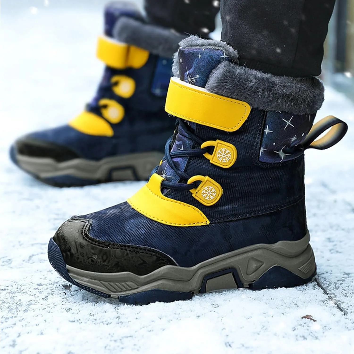 Fashion Big Kids Winter Water Proof Flat Keep Warm Snow Boots Comfortable Mid Boots Shoes Shoes Girls Size 6