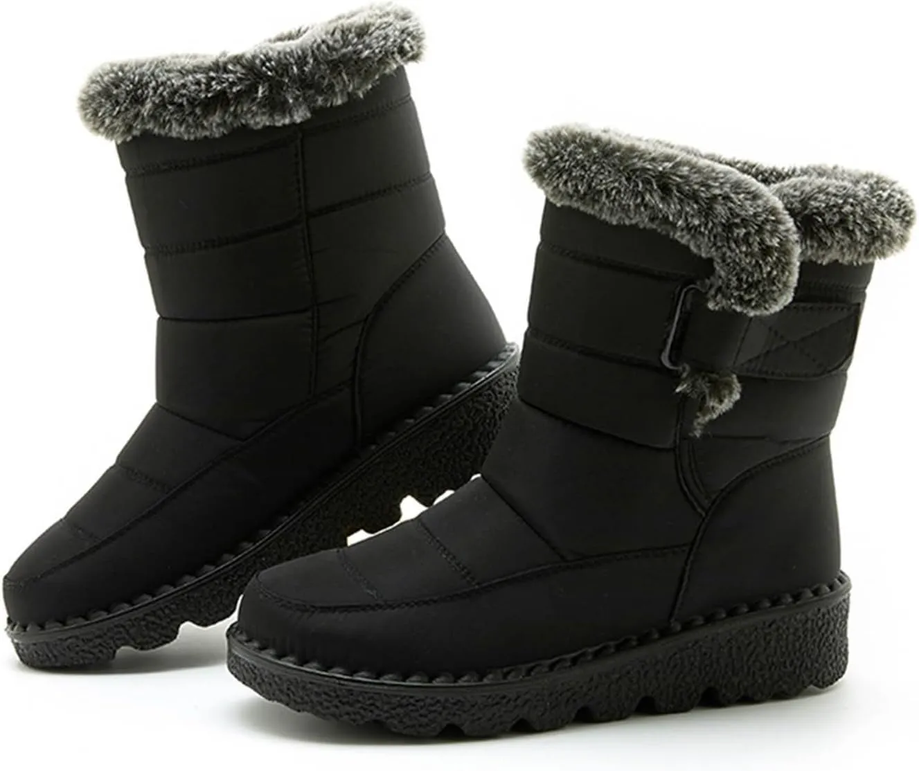 Fashion Couple Men Women Winter Water Proof Flat Hook Loop Keep Warm Snow Boots Men Outdoor Lightweight Hiking