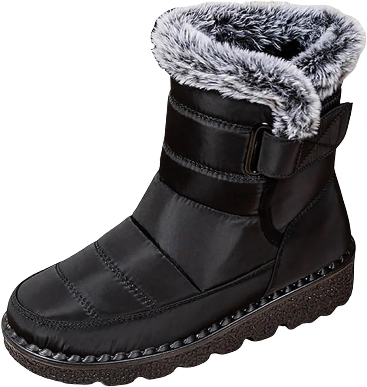 Fashion Couple Men Women Winter Water Proof Flat Hook Loop Keep Warm Snow Boots Men Outdoor Lightweight Hiking