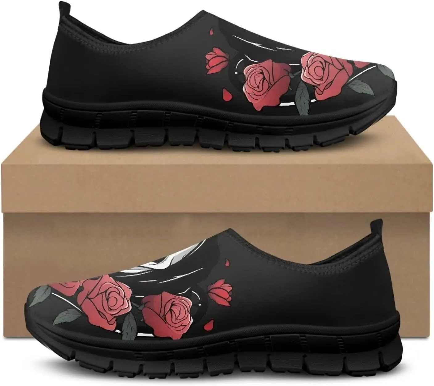 Fashion Sneaker Soft Casual Everyday Shoes Men Lightweight Breathable Tennis Loafers for Camping US 5-14 Black Sole