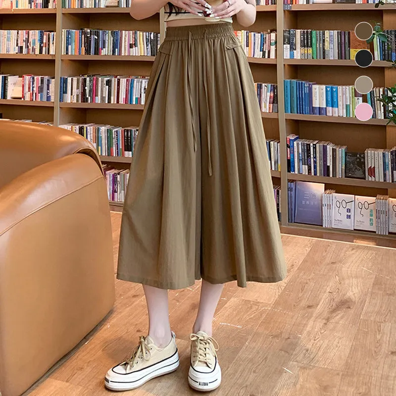 Fashionable Thin Wide-Leg Pants Skirt