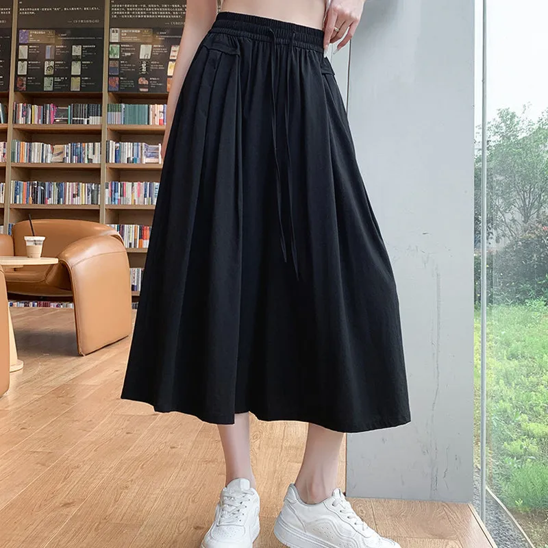 Fashionable Thin Wide-Leg Pants Skirt