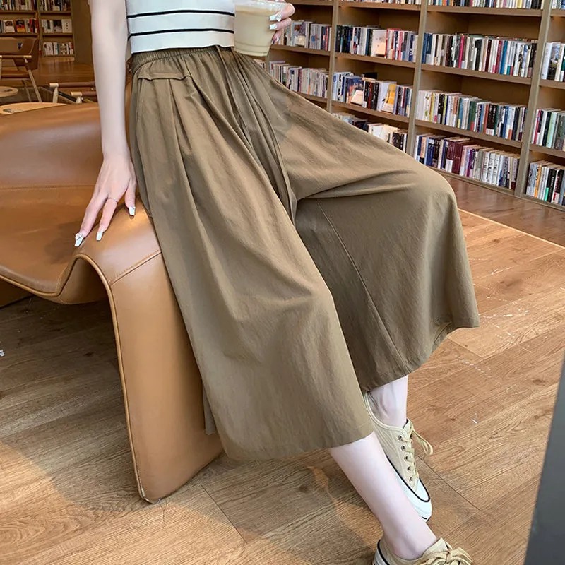 Fashionable Thin Wide-Leg Pants Skirt