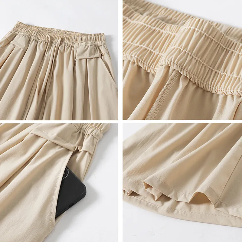 Fashionable Thin Wide-Leg Pants Skirt