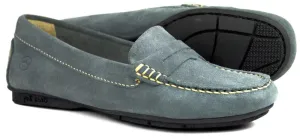 FLORENCE Ladies Grey Suede Summer Loafer by Orca Bay