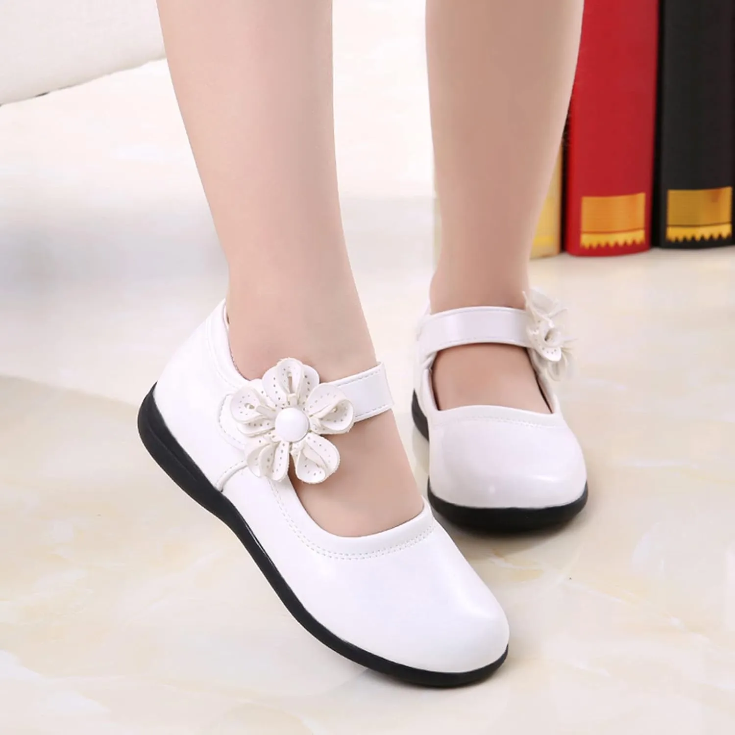 Girls Mary Jane Flat School Uniform Shoes Toddler Girls Ballet Flat Flower Girl Dress Shoes for Party Baby Girl Shoes