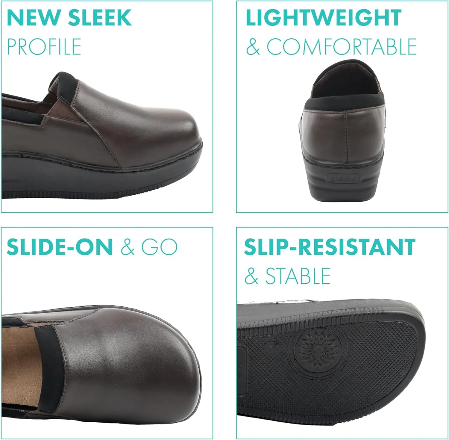 Glolily Women's Comfort Clogs- Professional Lightweight Slip-Resistant Work Shoe with Extra Cushion and Removeable Orthotic Arch Support Footbed for Women