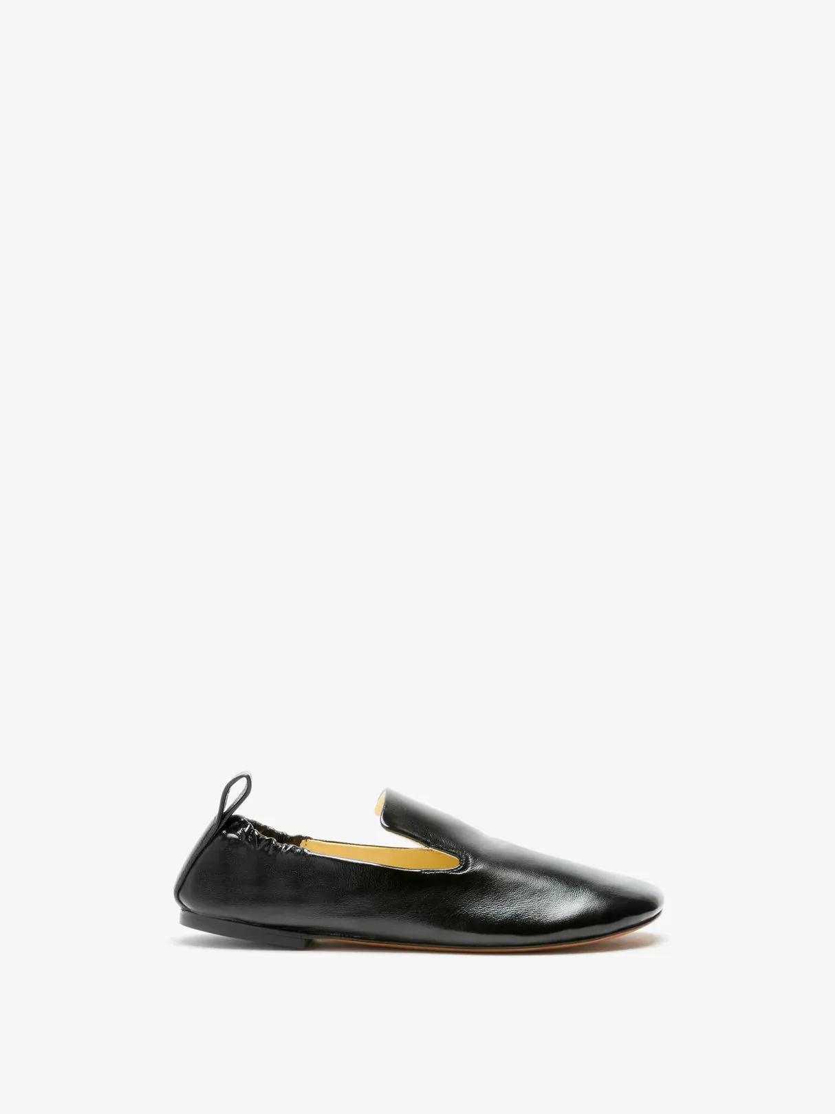 Glove Ruched Loafers In Slick Nappa