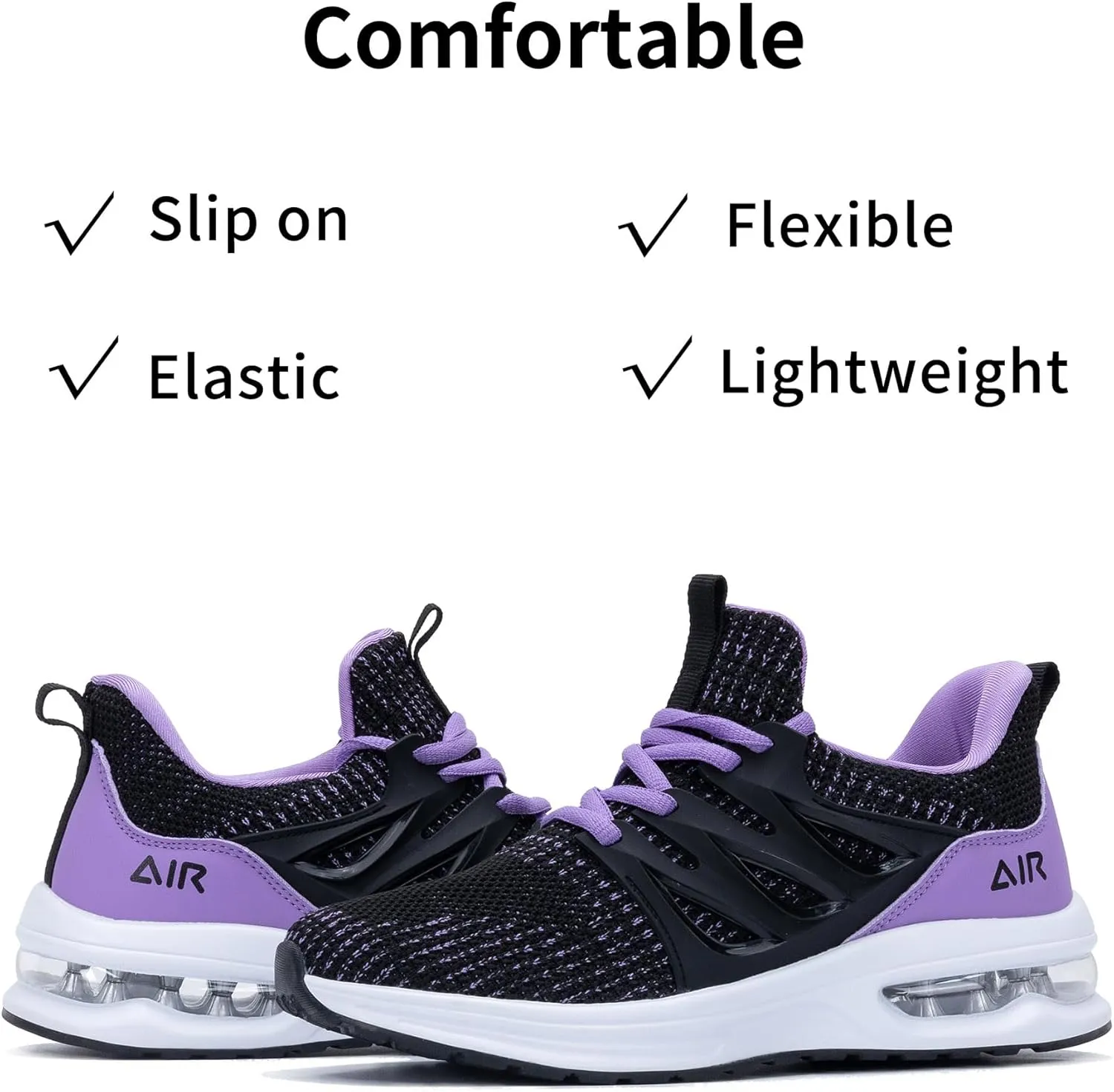 Gyeice Womens Air Running Shoes Lightweight Breathable Fashion Tennis Sneakers Gym Sport Walking Slip on Footwear US 5.5-11