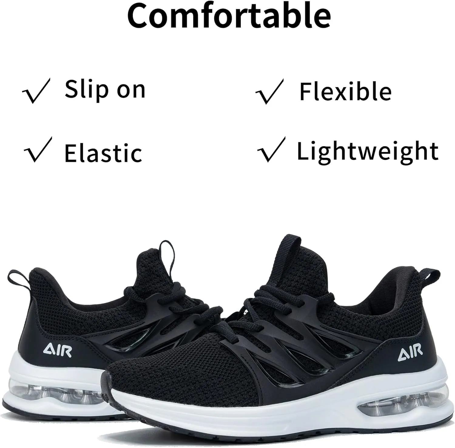 Gyeice Womens Air Running Shoes Lightweight Breathable Fashion Tennis Sneakers Gym Sport Walking Slip on Footwear US 5.5-11