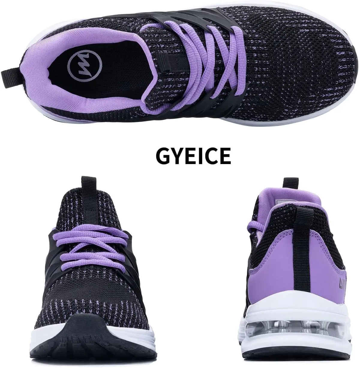Gyeice Womens Air Running Shoes Lightweight Breathable Fashion Tennis Sneakers Gym Sport Walking Slip on Footwear US 5.5-11