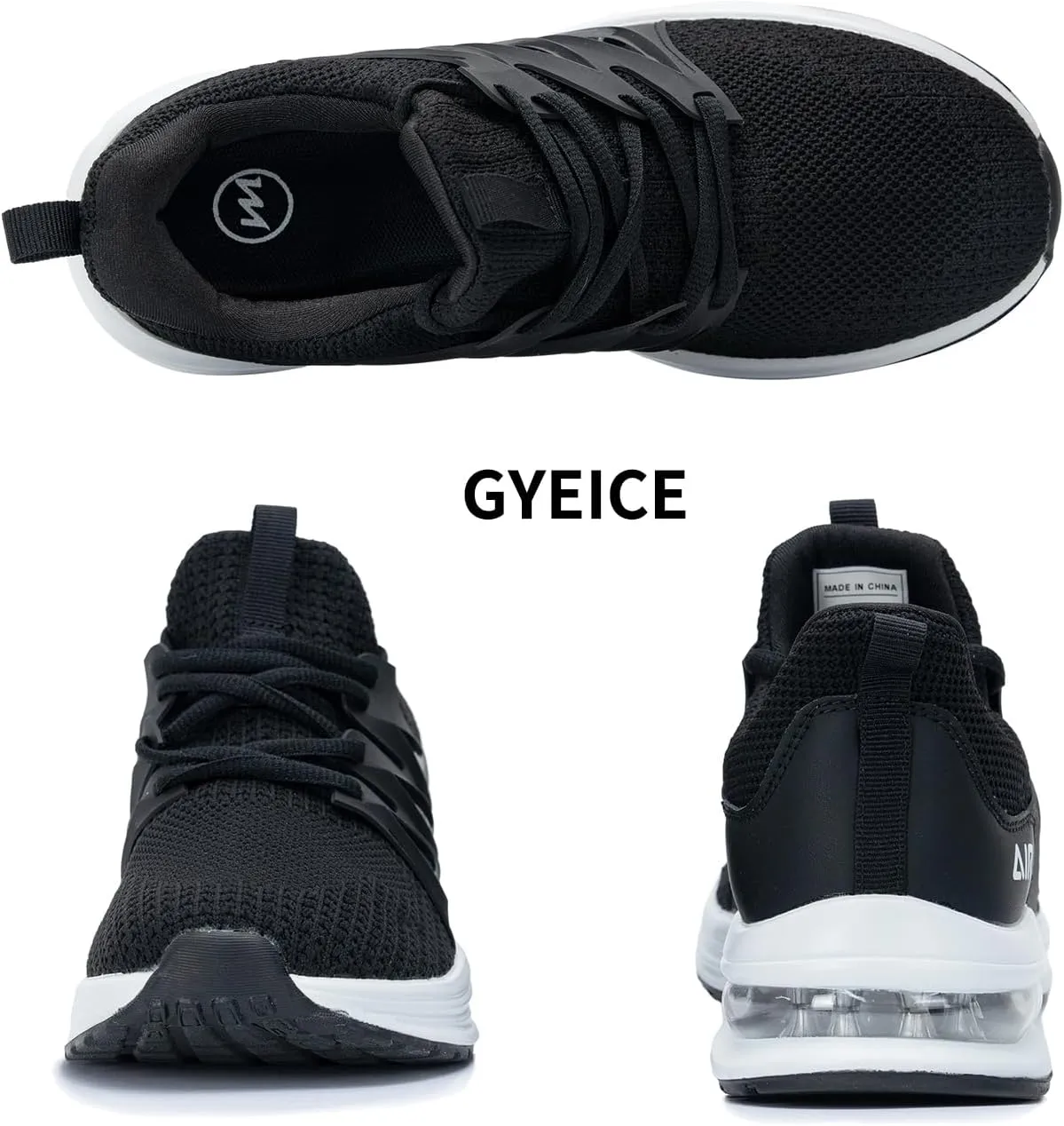 Gyeice Womens Air Running Shoes Lightweight Breathable Fashion Tennis Sneakers Gym Sport Walking Slip on Footwear US 5.5-11