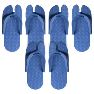 Heart Home Rubber Bathroom Slipper for Men & Women 3 Pair (Blue) 54HH4206.