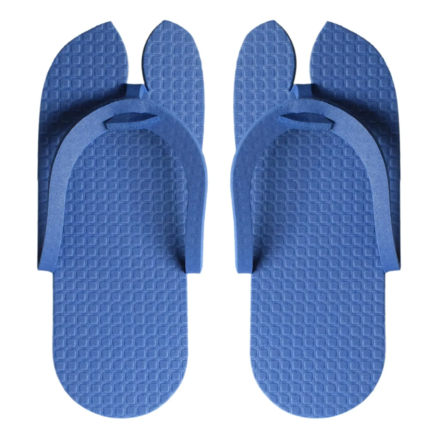 Heart Home Rubber Bathroom Slipper for Men & Women 3 Pair (Blue) 54HH4206.
