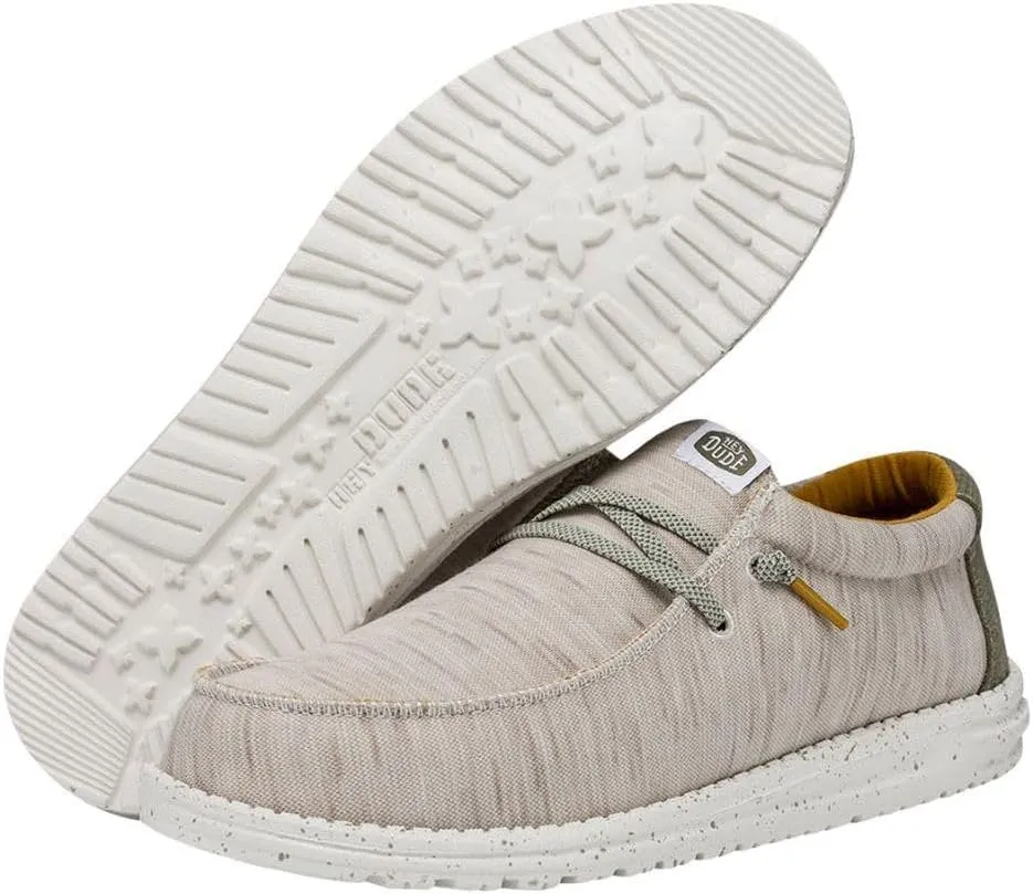 Hey Dude Men's Wally Jersey | Men's Loafers | Men's Slip On Shoes | Comfortable & Light-Weight