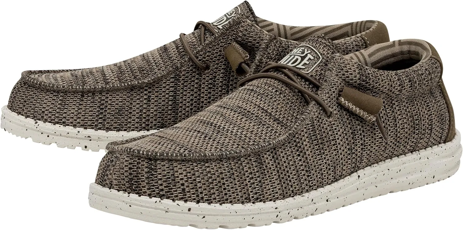 Hey Dude Men's Wally Sox | Mens Shoes | Men's Lace Up Loafers | Comfortable & Light-Weight