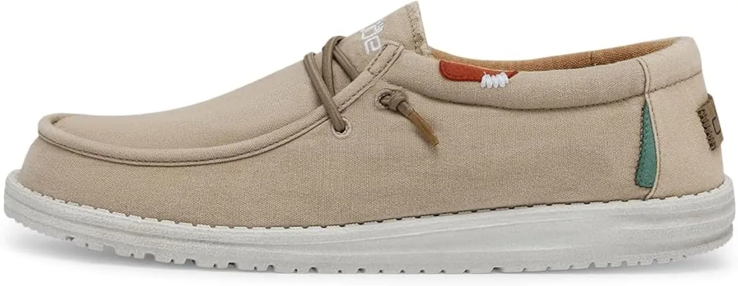 Hey Dude Men's Wally Wash | Mens Shoes Lace Up Loafers Comfortable & Light-Weight