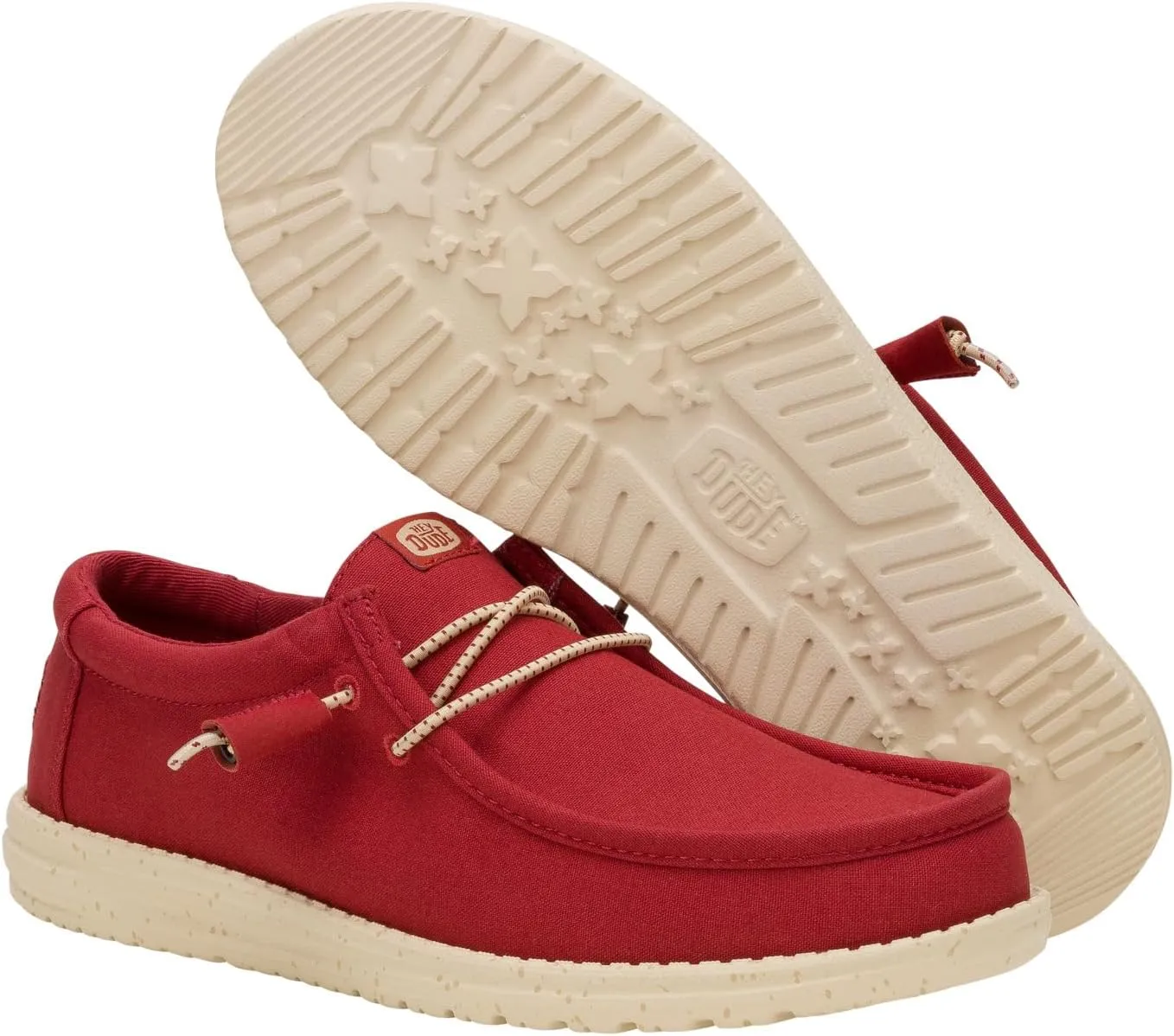 HEYDUDE Men's Wally Canvas, Mens Shoes, Slip-on Loafers, Comfortable & Light-Weight