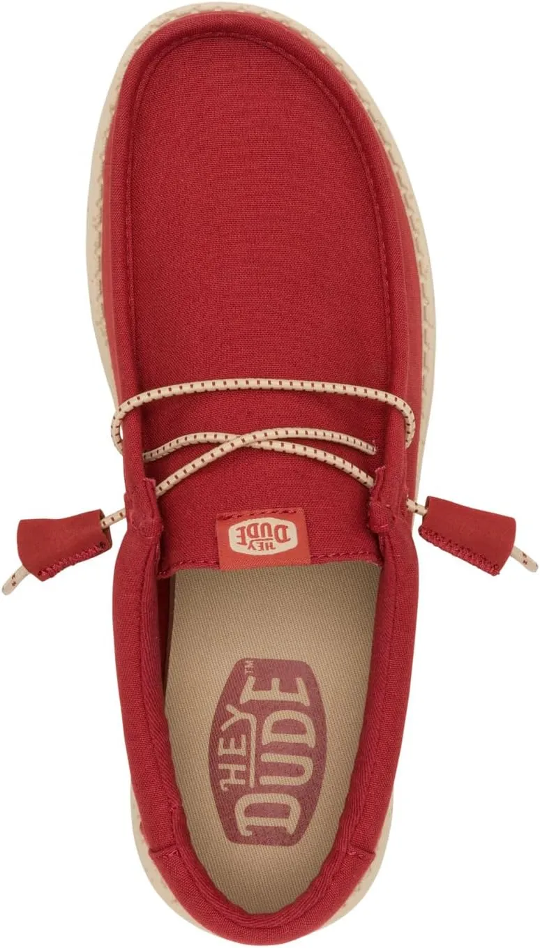 HEYDUDE Men's Wally Canvas, Mens Shoes, Slip-on Loafers, Comfortable & Light-Weight