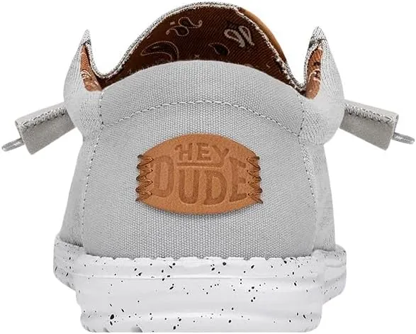HEYDUDE Men's Wally Washed Canvas, Mens Shoes, Slip-on Loafers, Comfortable & Light-Weight