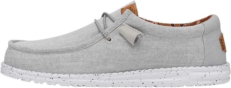 HEYDUDE Men's Wally Washed Canvas, Mens Shoes, Slip-on Loafers, Comfortable & Light-Weight