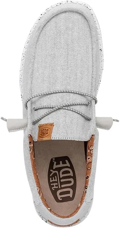 HEYDUDE Men's Wally Washed Canvas, Mens Shoes, Slip-on Loafers, Comfortable & Light-Weight