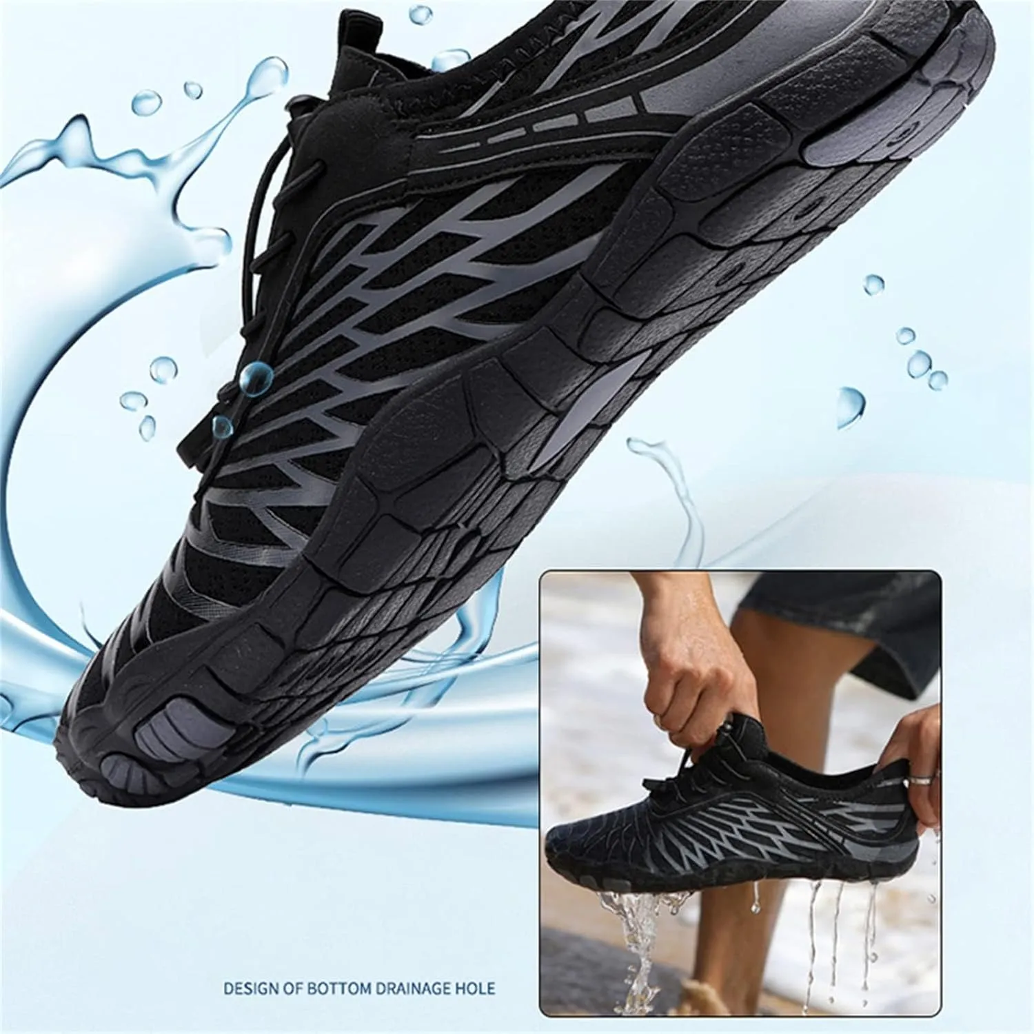 Hike Barefoot Shoes for Women Fashion Breathable & Non-Slip Athletic Footwear Wide Toe Water Shoes Lightweight Waterproof Trail Running Healthy & Non-Slip Barefoot Footwear