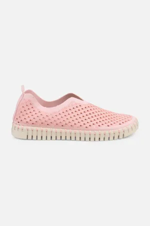 ILSE JACOBSEN LIGHT WEIGHT PERFORATED LIGHT PINK FLAT