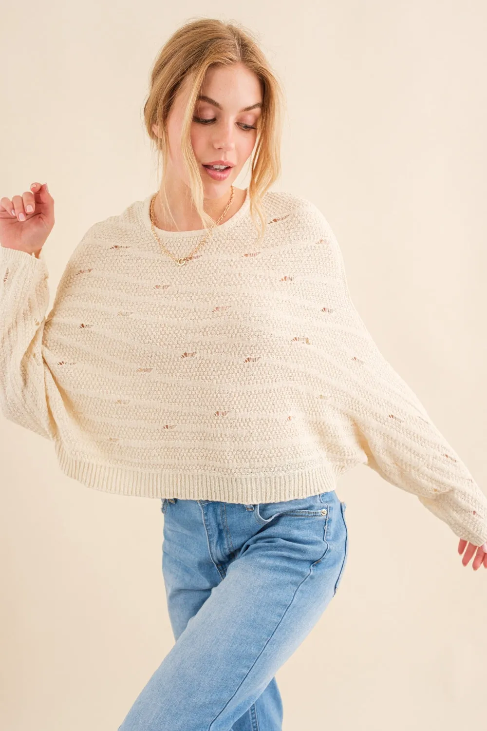 Jassie Dolman Sleeves Sweater