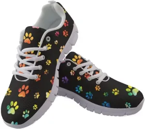 Jeiento Unisex Outdoor Running Shoes - White With Multicolor - Women, Men, Teenager - Non Slip, Breathable, Flexible - Running, Workouts - Casual, Spring, Summer, Fall