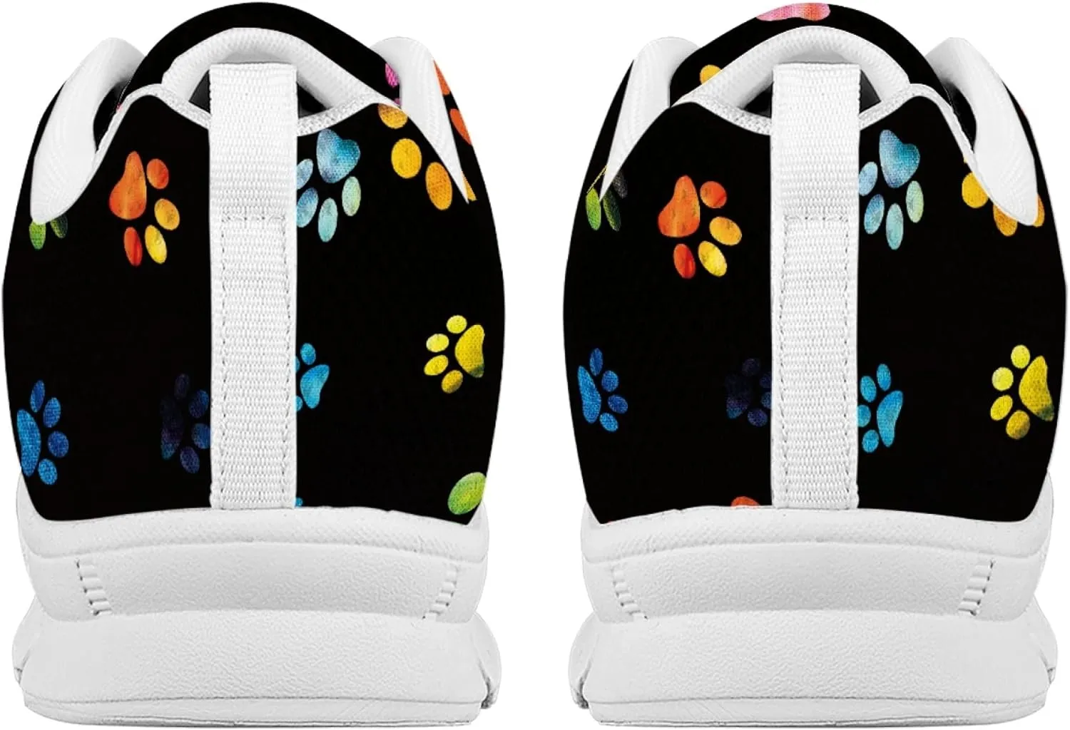 Jeiento Unisex Outdoor Running Shoes - White With Multicolor - Women, Men, Teenager - Non Slip, Breathable, Flexible - Running, Workouts - Casual, Spring, Summer, Fall