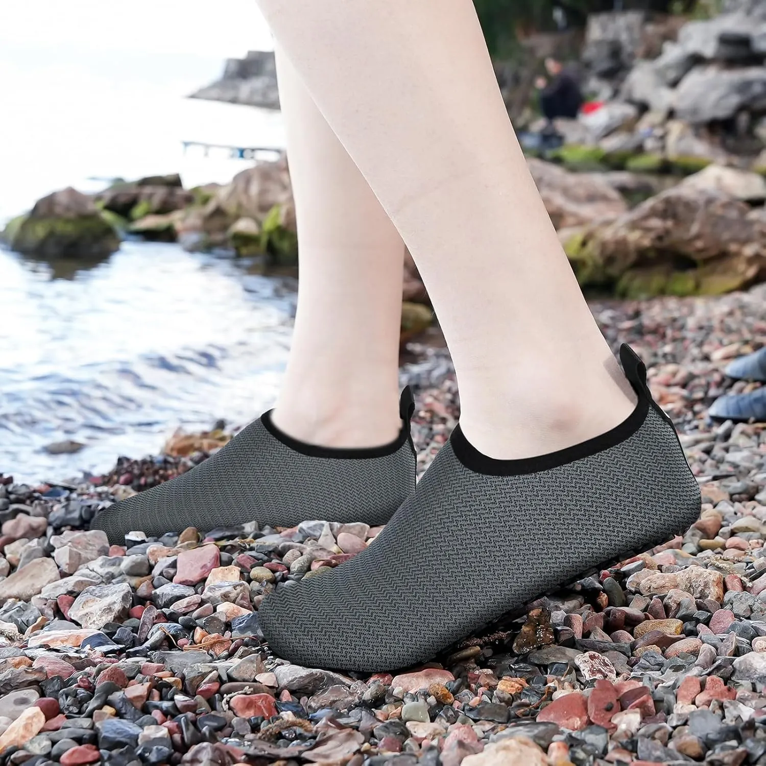 JOTO Water Shoes for Women Men Quick-Dry Breathable Aqua Socks Flexible Non-slip Rubber Sole lightweight Barefoot Aqua Water Socks for Swim Beach Yoga Exercise Pool Camping Snorkeling Surfing Kayaking