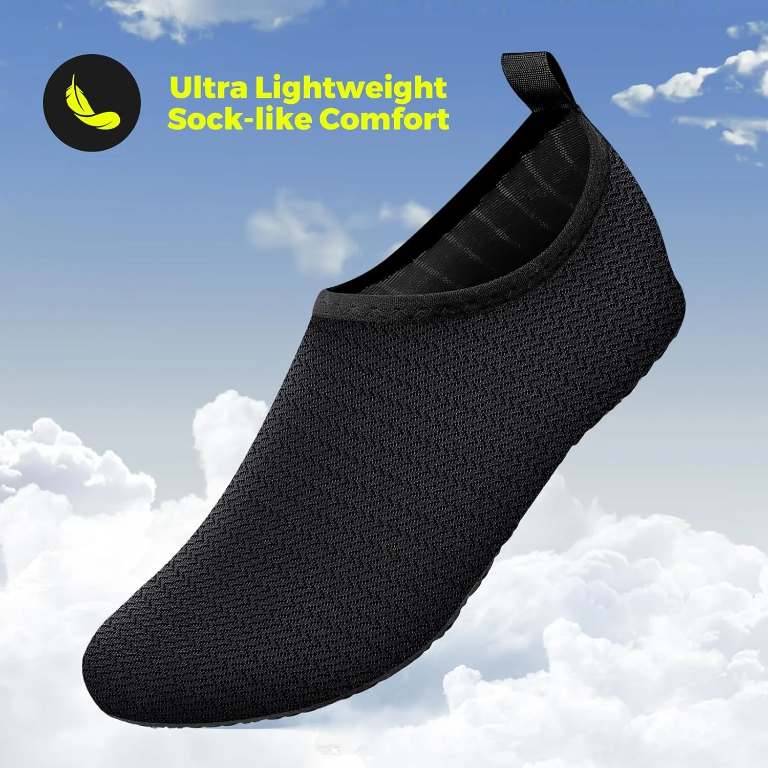 JOTO Water Shoes for Women Men Quick-Dry Breathable Aqua Socks Flexible Non-slip Rubber Sole lightweight Barefoot Aqua Water Socks for Swim Beach Yoga Exercise Pool Camping Snorkeling Surfing Kayaking