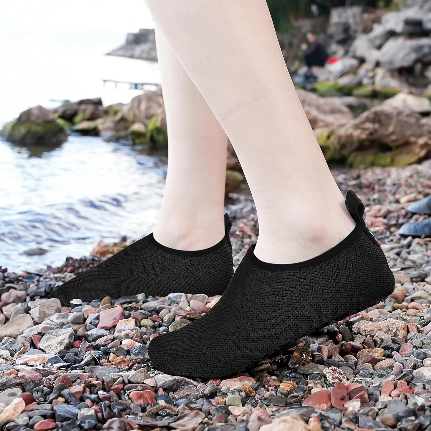 JOTO Water Shoes for Women Men Quick-Dry Breathable Aqua Socks Flexible Non-slip Rubber Sole lightweight Barefoot Aqua Water Socks for Swim Beach Yoga Exercise Pool Camping Snorkeling Surfing Kayaking