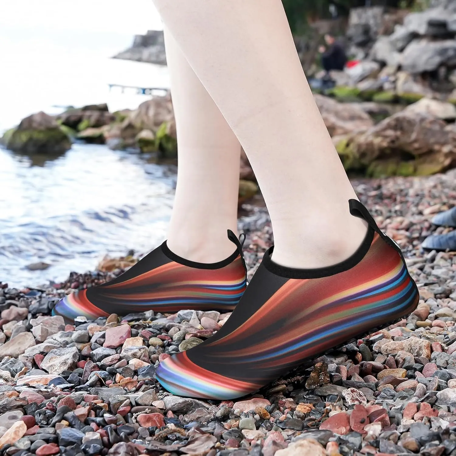 JOTO Water Shoes for Women Men Quick-Dry Breathable Aqua Socks Flexible Non-slip Rubber Sole lightweight Barefoot Aqua Water Socks for Swim Beach Yoga Exercise Pool Camping Snorkeling Surfing Kayaking