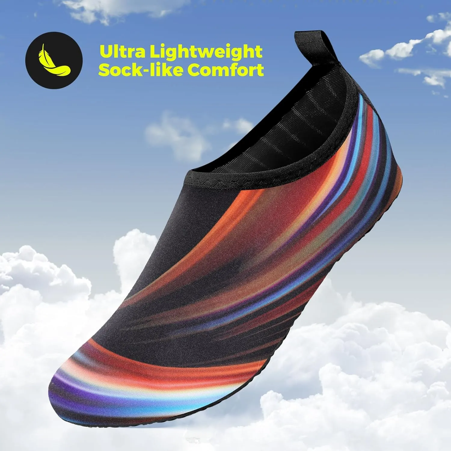 JOTO Water Shoes for Women Men Quick-Dry Breathable Aqua Socks Flexible Non-slip Rubber Sole lightweight Barefoot Aqua Water Socks for Swim Beach Yoga Exercise Pool Camping Snorkeling Surfing Kayaking