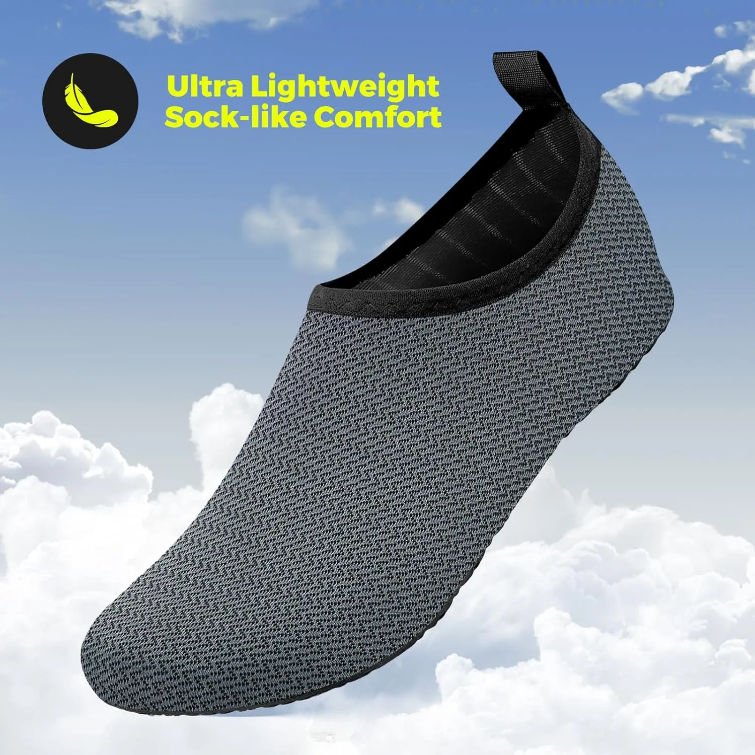 JOTO Water Shoes for Women Men Quick-Dry Breathable Aqua Socks Flexible Non-slip Rubber Sole lightweight Barefoot Aqua Water Socks for Swim Beach Yoga Exercise Pool Camping Snorkeling Surfing Kayaking