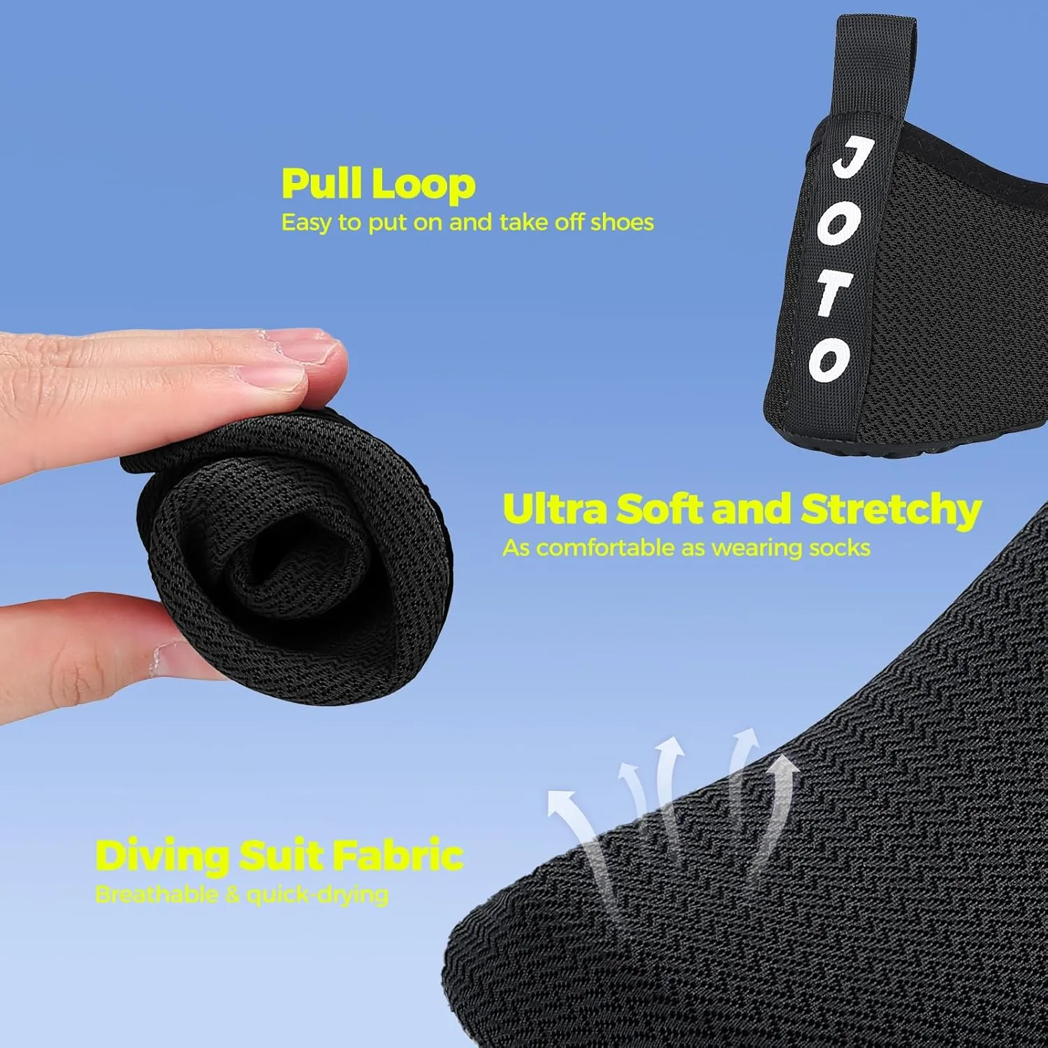 JOTO Water Shoes for Women Men Quick-Dry Breathable Aqua Socks Flexible Non-slip Rubber Sole lightweight Barefoot Aqua Water Socks for Swim Beach Yoga Exercise Pool Camping Snorkeling Surfing Kayaking