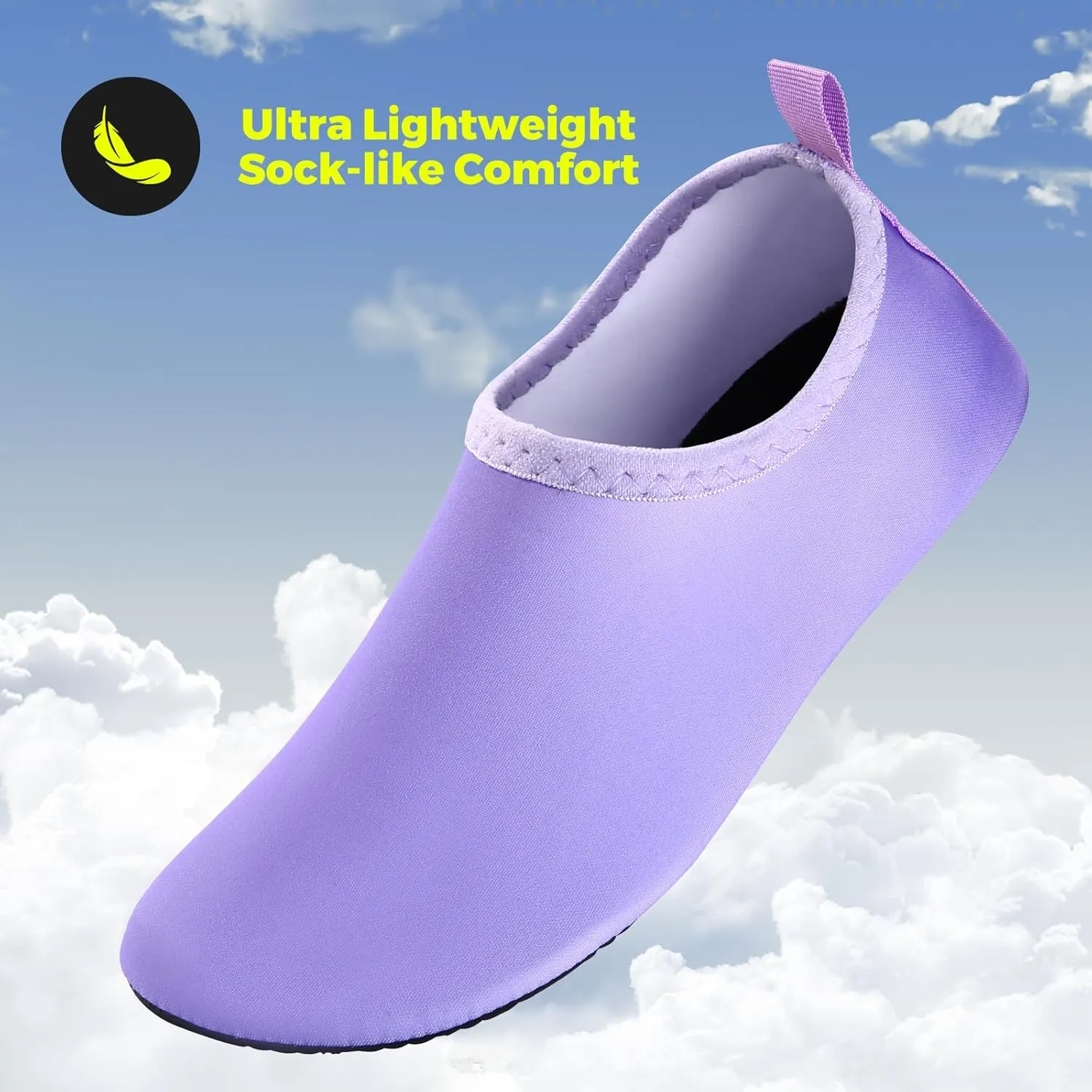 JOTO Water Shoes for Women Men Quick-Dry Breathable Aqua Socks Flexible Non-slip Rubber Sole lightweight Barefoot Aqua Water Socks for Swim Beach Yoga Exercise Pool Camping Snorkeling Surfing Kayaking