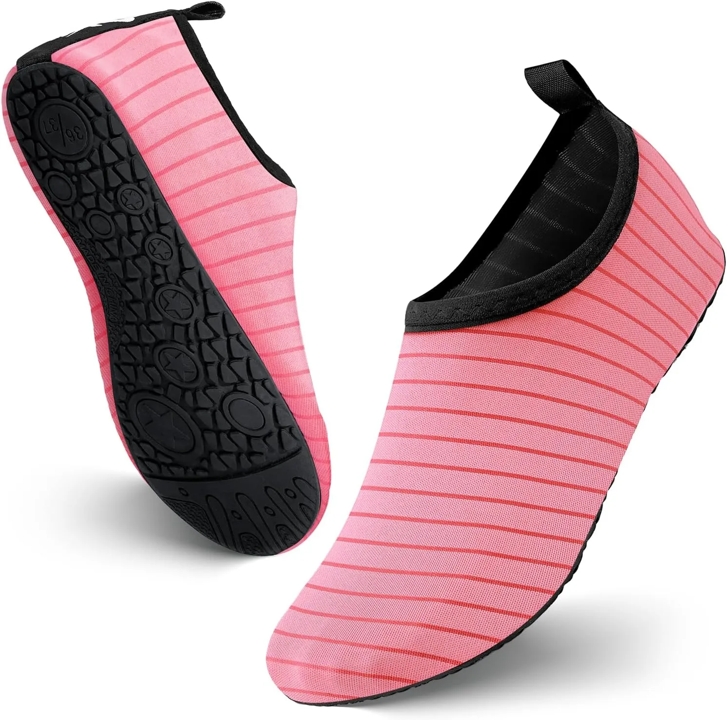 JOTO Water Shoes for Women Men Quick-Dry Breathable Aqua Socks Flexible Non-slip Rubber Sole lightweight Barefoot Aqua Water Socks for Swim Beach Yoga Exercise Pool Camping Snorkeling Surfing Kayaking
