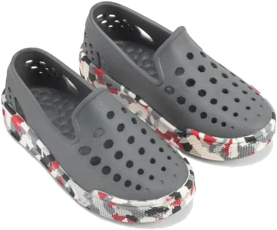 Joybees Kids Skate Sneak Charcoal/Charcoal Camo Gummy - 3 M US Little Kid