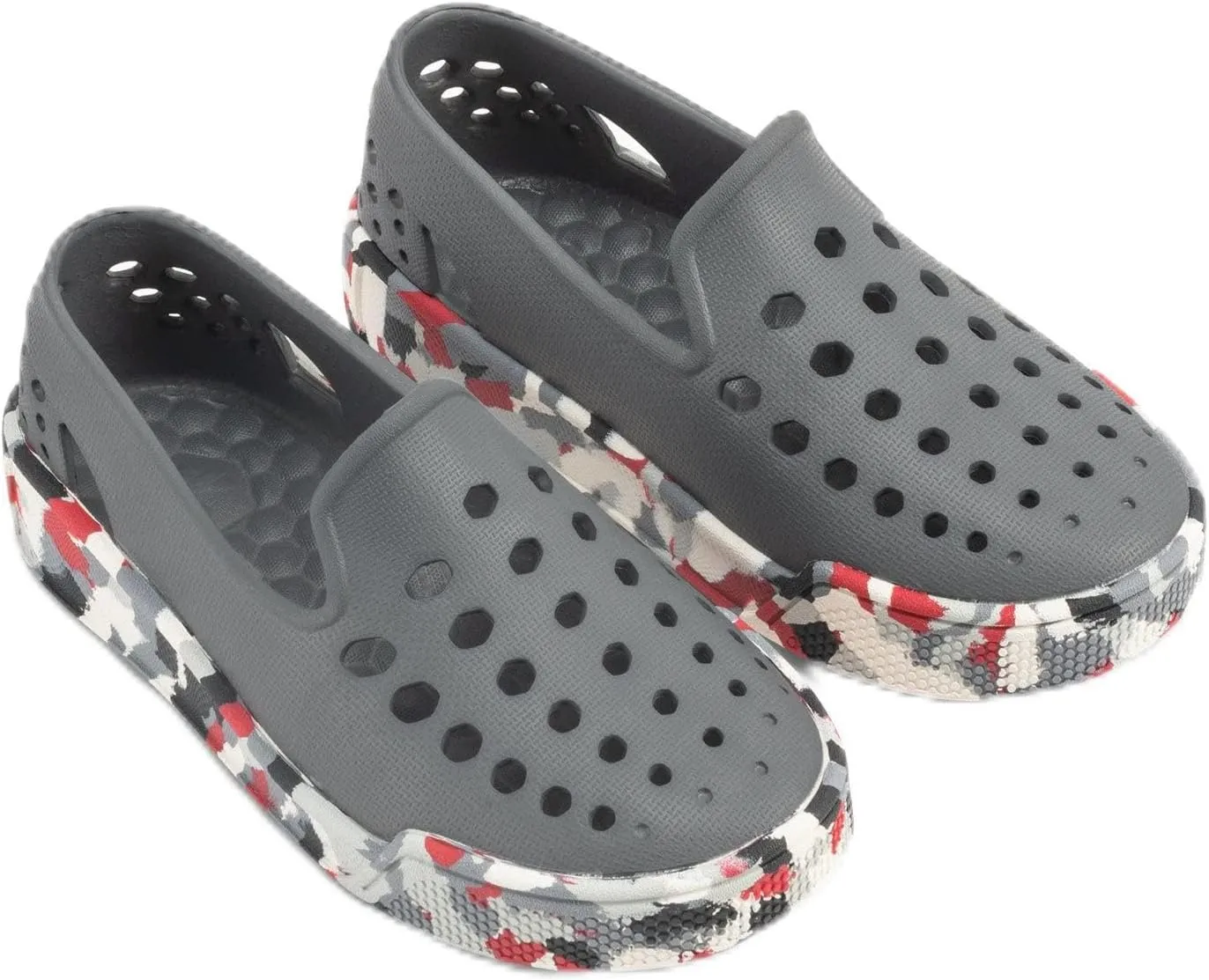 Joybees Kids Skate Sneak Charcoal/Charcoal Camo Gummy - 7 M US Toddler