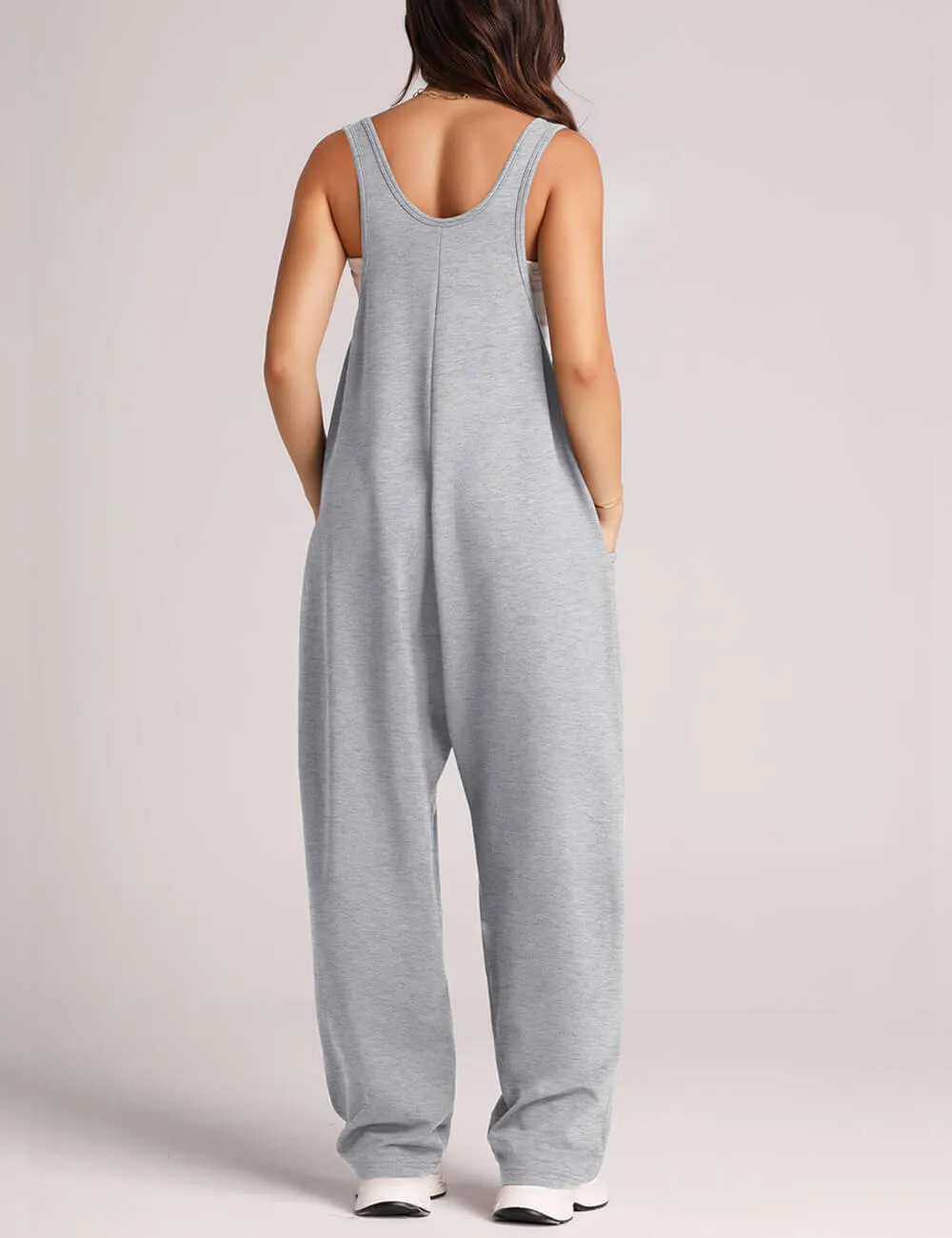 Jumpsuits For Women Casual Summer Dressy Sleeveless Overalls Long Loose Baggy Rompers