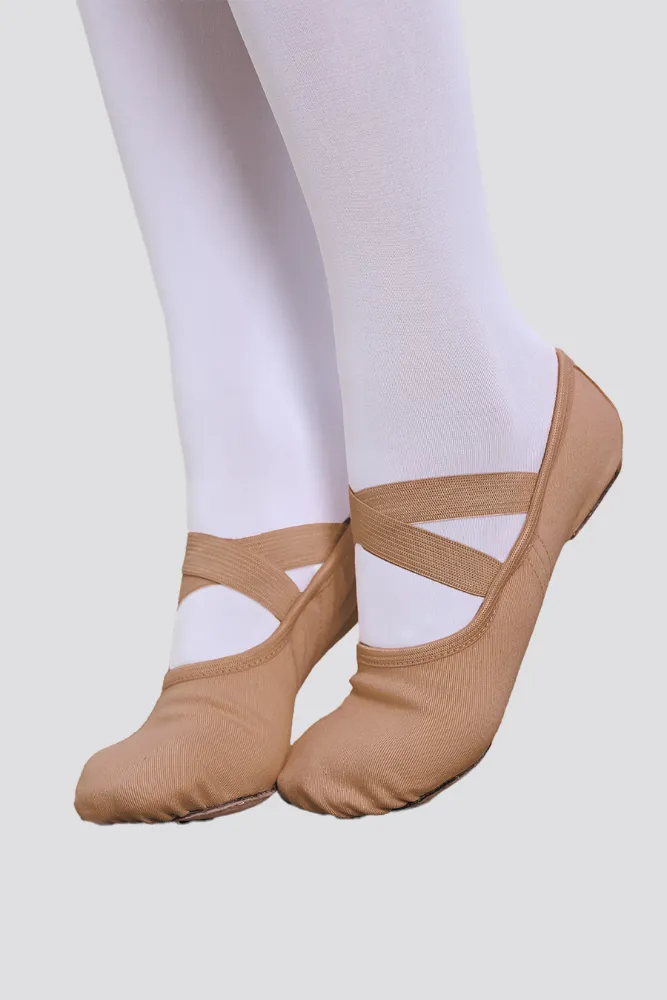Kids Cross Straps Canvas Ballet Shoes