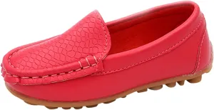 Kids Toddlers Boys Girls Leather Slip On Loafers Moccasin Boat Dress Shoes Dress Flat Little Girls Casual Baby Shoes