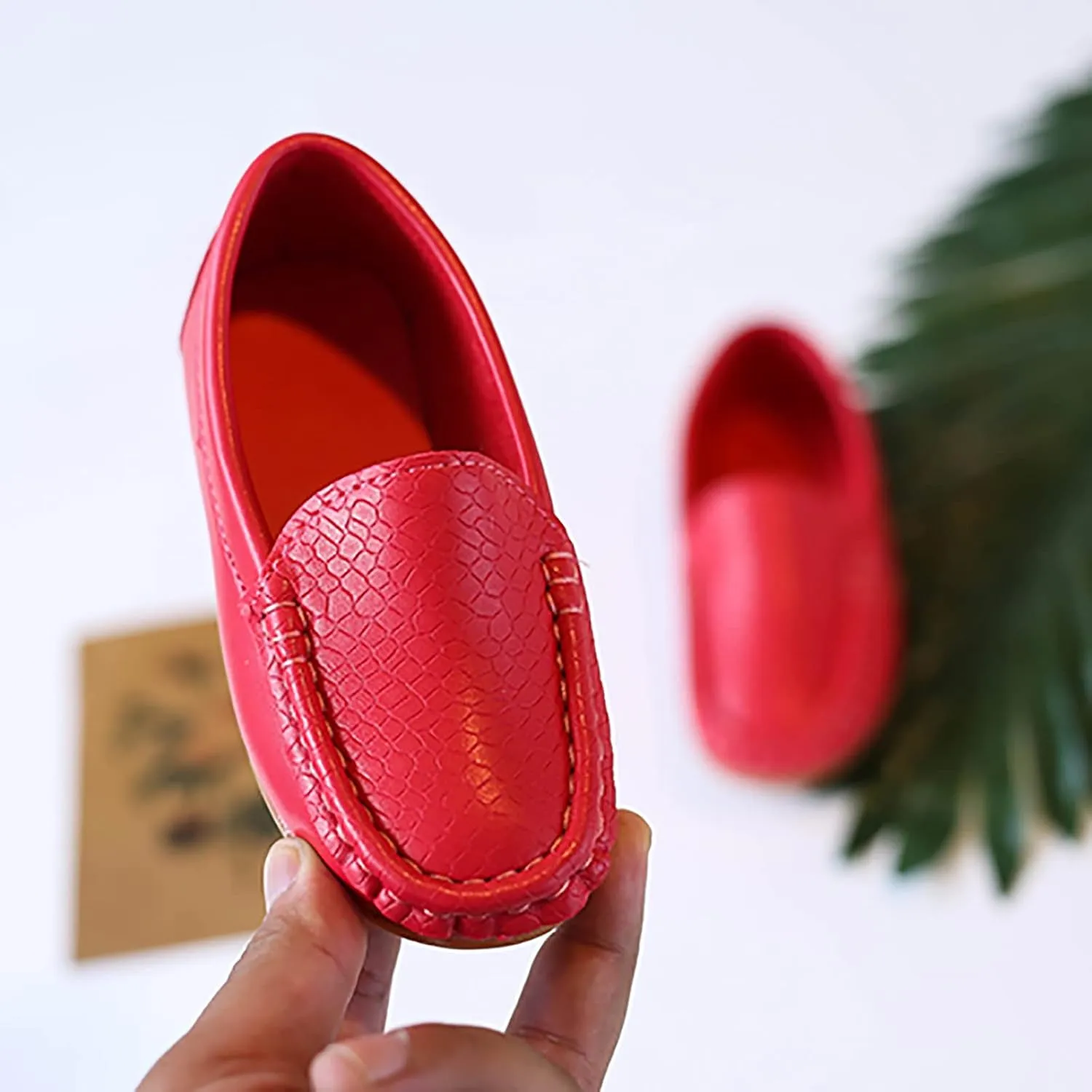 Kids Toddlers Boys Girls Leather Slip On Loafers Moccasin Boat Dress Shoes Dress Flat Little Girls Casual Baby Shoes