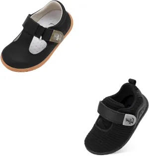 L-RUN Toddler Shoes Barefoot Kids Summer School Shoes Boys Girls Flat Dress Shoes